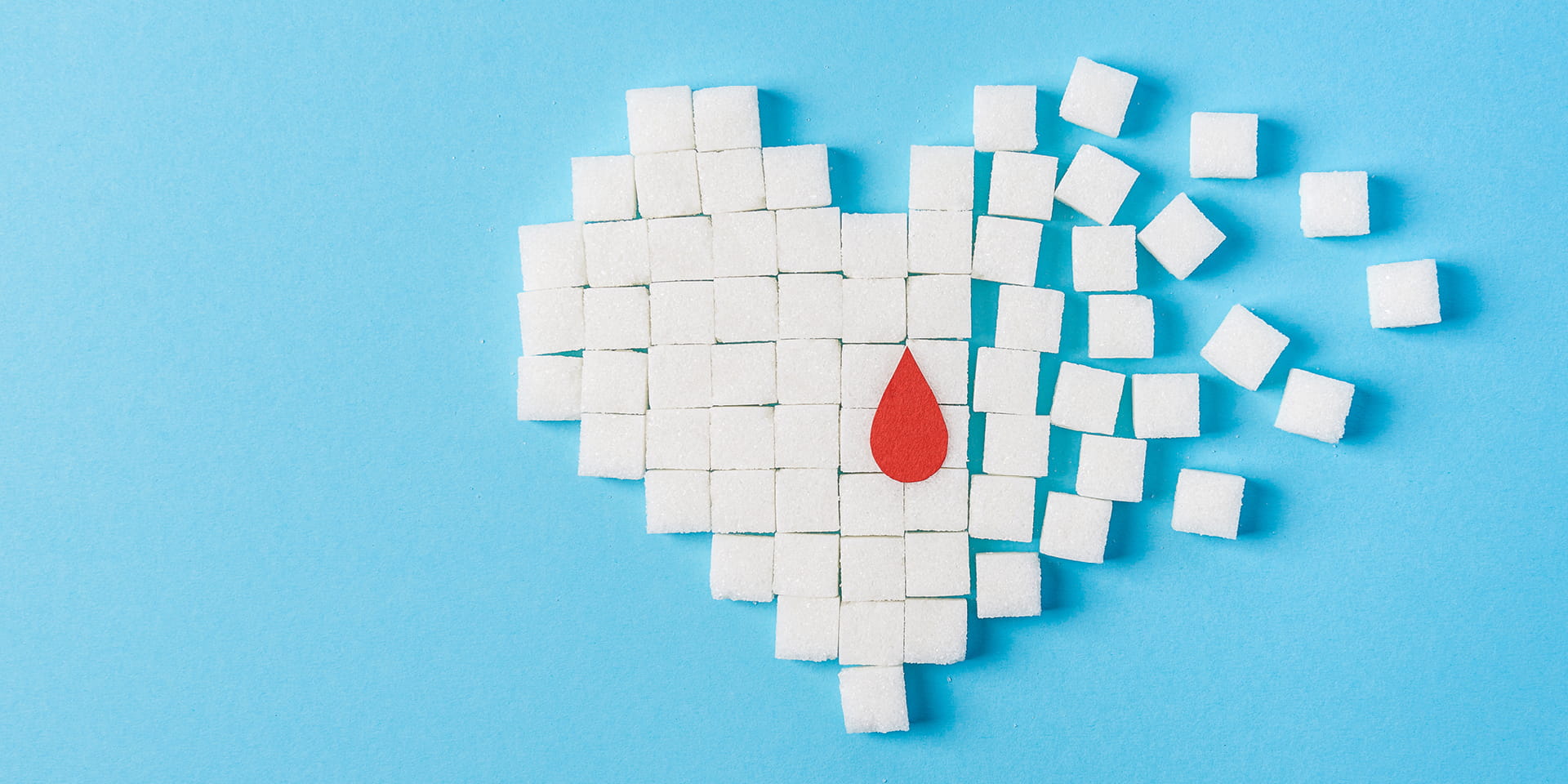 sugar cubes in the shape of a heart