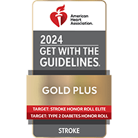 Stroke Gold Plus Award with Target: Stroke Elite Honor Roll and Target: Type 2 Diabetes Honor Roll