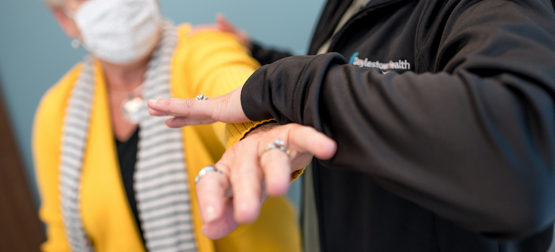 Rehabilitation Medicine provider working with a patient | Doylestown Health